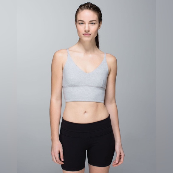 lululemon athletica Other - LULULEMON Solo Bra Luon in Heathered Medium Grey / Silver Spoon size 2